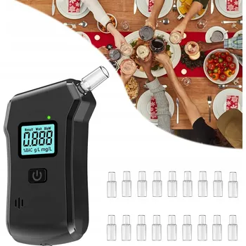 Alkohol tester ELEKTROCHEMICKÝ ALKOHOL TESTER PROFESIONÁLNÍ ELEKTRONICKÝ LCD PŘESNÝ NÁUSTKY