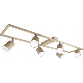 Stropní svítidlo na omítku 6xGU10 LED Spot béžová ecru, pohyblivý loftový reflektor