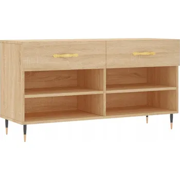 Botník Lavice s úložným prostorem na boty, dub sonoma, 102x35x55 cm