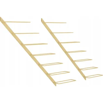 Stojan na víno Nástěnné stojany na víno na 7 lahví 2 ks zlaté kov