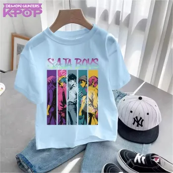 KPop Demon Hunters (Lovkyně démonů) KPop Demon Hunters dětské tričko s potiskem - Saja Boys Barva: modrá (15), Velikost: 150