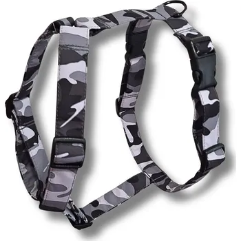 Postroj pro psa Softshellový postroj pro psa - ŠEDÝ MASKÁČ, S, 2,5 cm