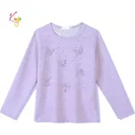 Dívčí tričko dlouhý rukáv Kugo WL0942 fialové