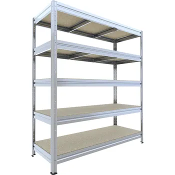 Dílenský regál Velký regál do dílny Biedrax 60 x 160 x 177 cm, 5 polic - pozink/JSD 15 mm, 400 kg/pol.