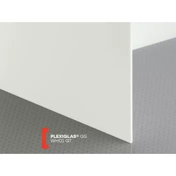 pvc deska Bílé plexisklo PLEXIGLAS GS 10mm WH01 (PROP. 3%) PLEXISKLO: 1520 x 2030