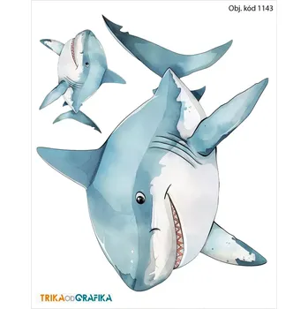 Textilie k potisku Žralok – nažehlovačka 14x11cm