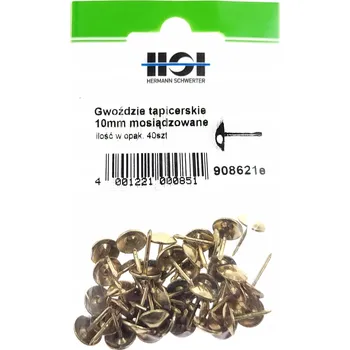 Vrták Čalounické hřebíčky 10mm mosazné 40 ks HSI