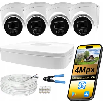 Bezpečnostní kamera Sada pro monitoring DVS IP kamery s PoE - DVS-NVR0401-POE+4xDVS-MP4028D-DL