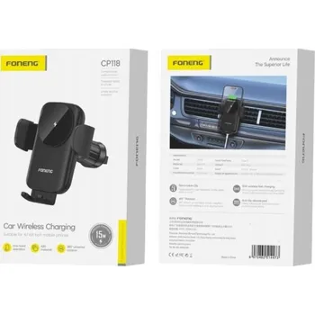 Držák do auta Držák do ventilační mřížky FONENG černý