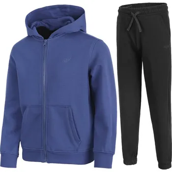 Chlapecká mikina 4F ZATEPLENÁ CHLAPECKÁ TEPLÁKOVKA KOMPLET ROZEPÍNACÍ MIKINA KALHOTY / vel 152