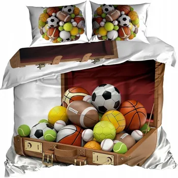 Povlečení Povlečení 3D Bavlna Satén 160x200 cm MÍČE