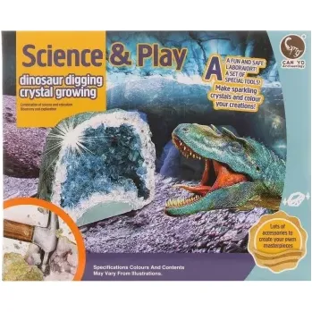 kreativní sada Výroba krystalů a tesání dinosaurů