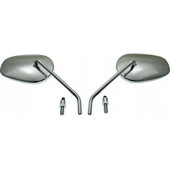 Zrcátko pro motocykl CHROMOVANÁ ZPĚTNÁ ZRCÁTKA M10 10MM CHOPPER DRAG CRUISER KLASIK (23974)