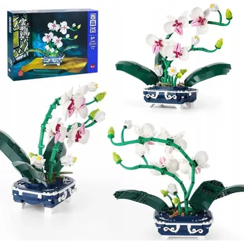 ostatní stavebnice Stavebnice Orchidej 574 Sestavte si ozdobu květiny DIY Elegantní kreativní dárek
