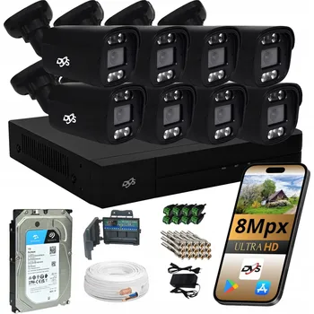 Bezpečnostní kamera Sada pro monitoring DVS 8 venkovních kamer 8Mpx analog