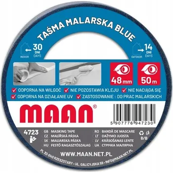 Lepicí páska Maskovací páska modrá 48 mm x 50 m MAAN