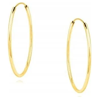 Náušnice Stříbrné kruhové náušnice dámské stříbro o ryzosti 925 pozlacené