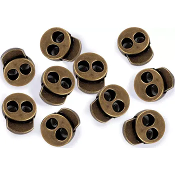 Příslušenství k šicímu stroji Brzdičky kovové 15x18 staromosaz (Brzdičky kovové)