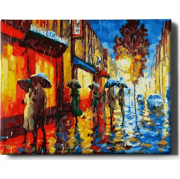 Obraz Malování podle čísel, 40x50 cm Procházka městem