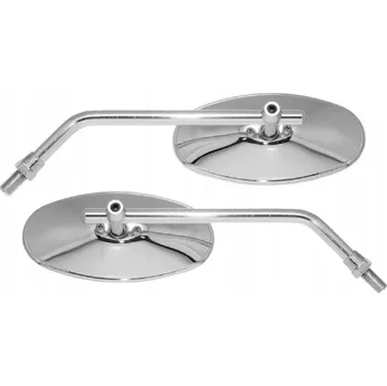 Zrcátko pro motocykl UNIVERZÁLNÍ ZPĚTNÁ ZRCÁTKA NA OVÁLNÉ TYČI, KOVOVÁ, ZÁVIT M10 (4481)