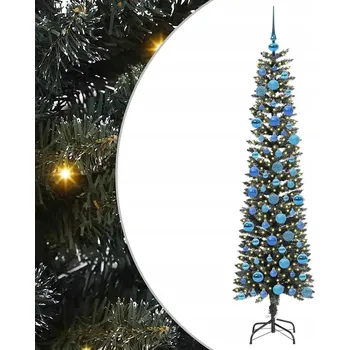 Vánoční stromek Umělý vánoční stromeček Zelená 180 cm PVC, plast a ocel