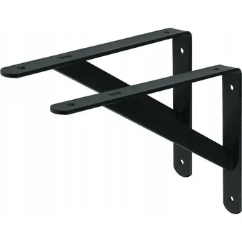 Koupelnový nábytek Černá konzole 25 cm, nástěnná konzole, držák police, podpěra, loft