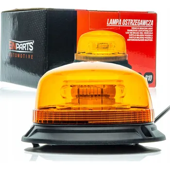 Autoelektronika VÝSTRAŽNÁ LED MAJÁKOVÁ LAMPA ORANŽOVÁ NA MAGNET 12/24V 19W