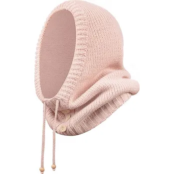 Nákrčník Stoklasa Nákrčník s kapucí pletený 47 x 76 cm, pudrový