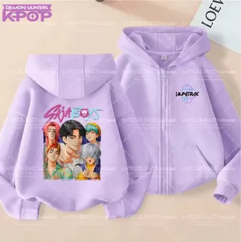Chlapecký svetr KPop Demon Hunters (Lovkyně démonů) KPop Demon Hunters dětská mikina - fialová (různé potisky) Motiv: 14, Velikost: 120
