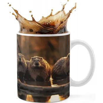 KERAMICKÝ HRNEK 330ML S POTISKEM – ZVÍŘATA KAPYBARA MODERNÍ