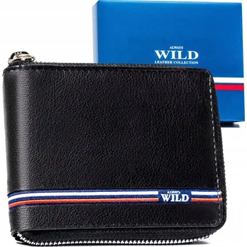 Always Wild peněženka z pravé kůže černá - muž