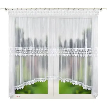 Záclona Fliying Vyšívaná záclona LG 203 WB, 400x160 cm