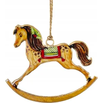 Přívěsek Ozdobný přívěsek KONÍK na houpačce - ozdoba vánoční koule Vánoce