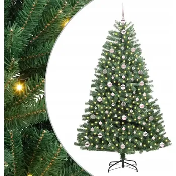 Vánoční stromek Umělý vánoční stromek se sklopnými větvemi Zelený 180 cm PVC a kov