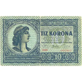 MAĎARSKO. 10 korona 1919.