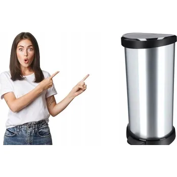 Odpadkový koš Odpadkový koš Curver Deco Bin 40 l černý, šedý