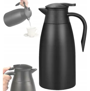 Termoska TERMOS KONVICE S TERMO VÍKEM 2L KONFERENČNÍ JÍDELNÍ ČERNÁ TERMOSKA