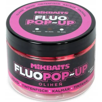 Boilies Nástraha Plovoucí kuličky Pop Up MikBaits Fluo Squid 18 mm 150 ml