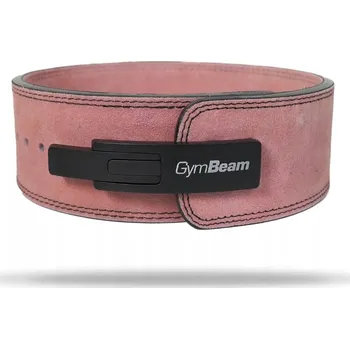 Opasek na cvičení OPASEK NA VZPÍRÁNÍ S PÁKOU PINK Z KŮŽE PRO STABILIZACI GymBeam XL