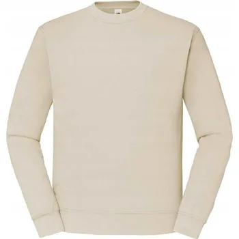 Pánská mikina KLASICKÁ PÁNSKÁ MIKINA FRUIT OF THE LOOM SET-IN SWEAT CLASSIC NATURAL M