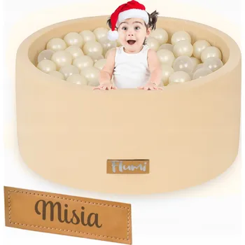 Suchý bazén Suchý bazén s míčky a jménem dítěte Dárek 200 míčků, gravírování, béžový