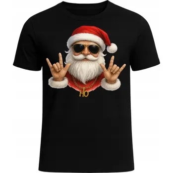 Dámské tričko Tričko Vánoční Mikuláš Rockové Stylové Zábavné Super L