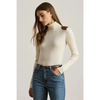 Dámský svetr Svetr Lauren Ralph Lauren dámský, hnědá barva, s pologolfem, 200951386 01X, vel. XL