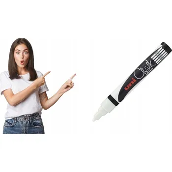 Křídový popisovač UNI PWE-5M CHALK 2,5 mm bílý (bílý)