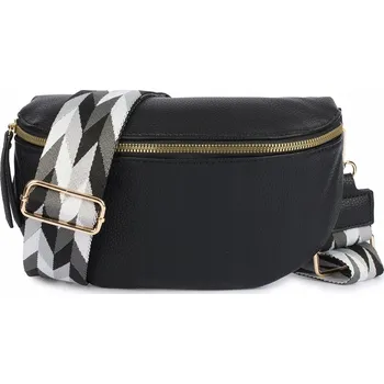 Kabelka FLORA&CO ledvinka / taška přes rameno H3668black černá