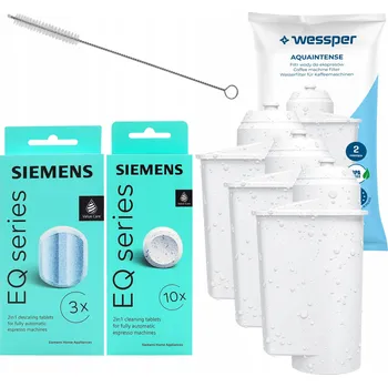 Příslušenství pro přípravu kávy Wessper 3x filtr do kávovaru Siemens + odvápňovač a tablety Siemens