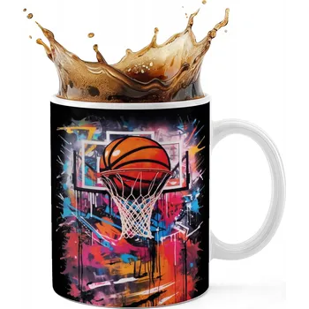KERAMICKÝ HRNEK 330ML S POTISKEM - BASKETBAL SPORT MÍČ KOŠ TÝM