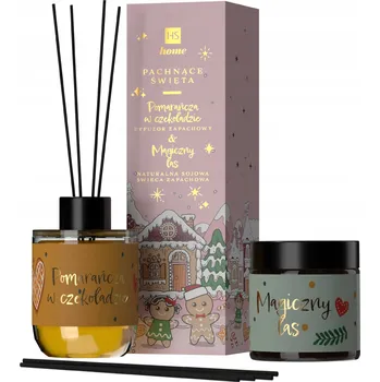 Svíčka Hiskin Vonné tyčinky Pomeranč v čokoládě + Svíčka Kouzelný Les