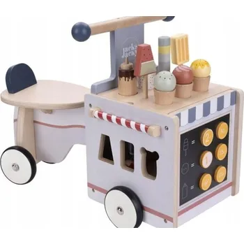 Odrážedlo Dřevěné odrážedlo – Zmrzlinárna Jack & Jacky | Učení a zábava