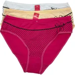 Numbero Dámské bavlněné kalhotky 3x kusy vícebarevné Velikost: 3XL-4XL